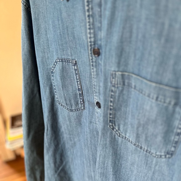 A.P.C. Men's Blue Denim Shirt - Picture 6 of 7